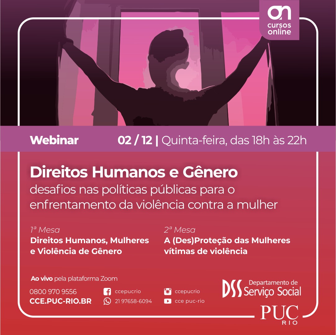 Webinar: Direitos Humanos e Gênero: desafios nas políticas públicas para o enfrentamento da violência contra a mulher